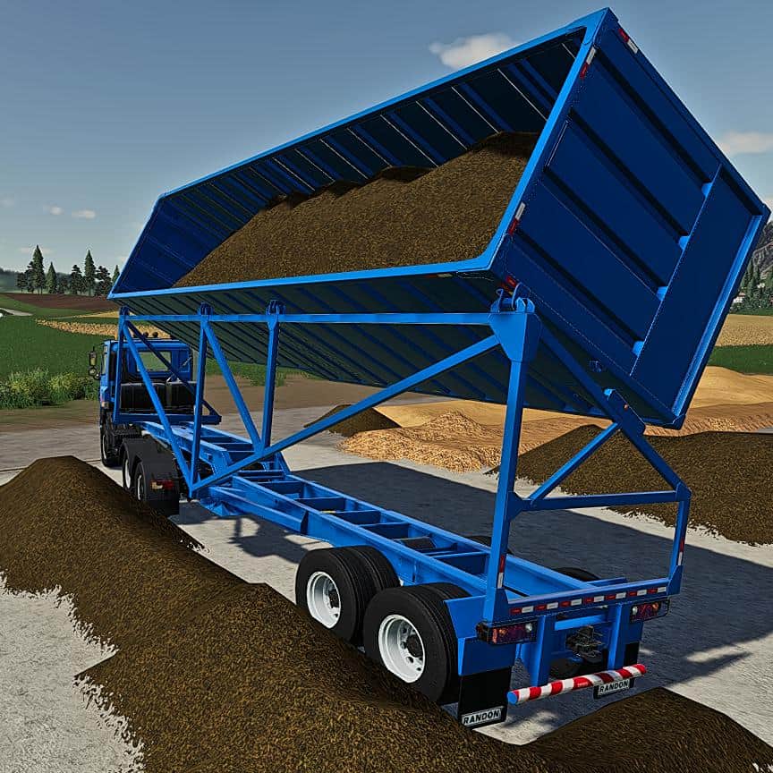 a double semi grain trailer mod for fs19